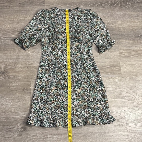 Vero Moda WOMEN’S MULTICOLOR FLORAL RUFFLE MINI DRESS SZ S - Picture 7 of 12